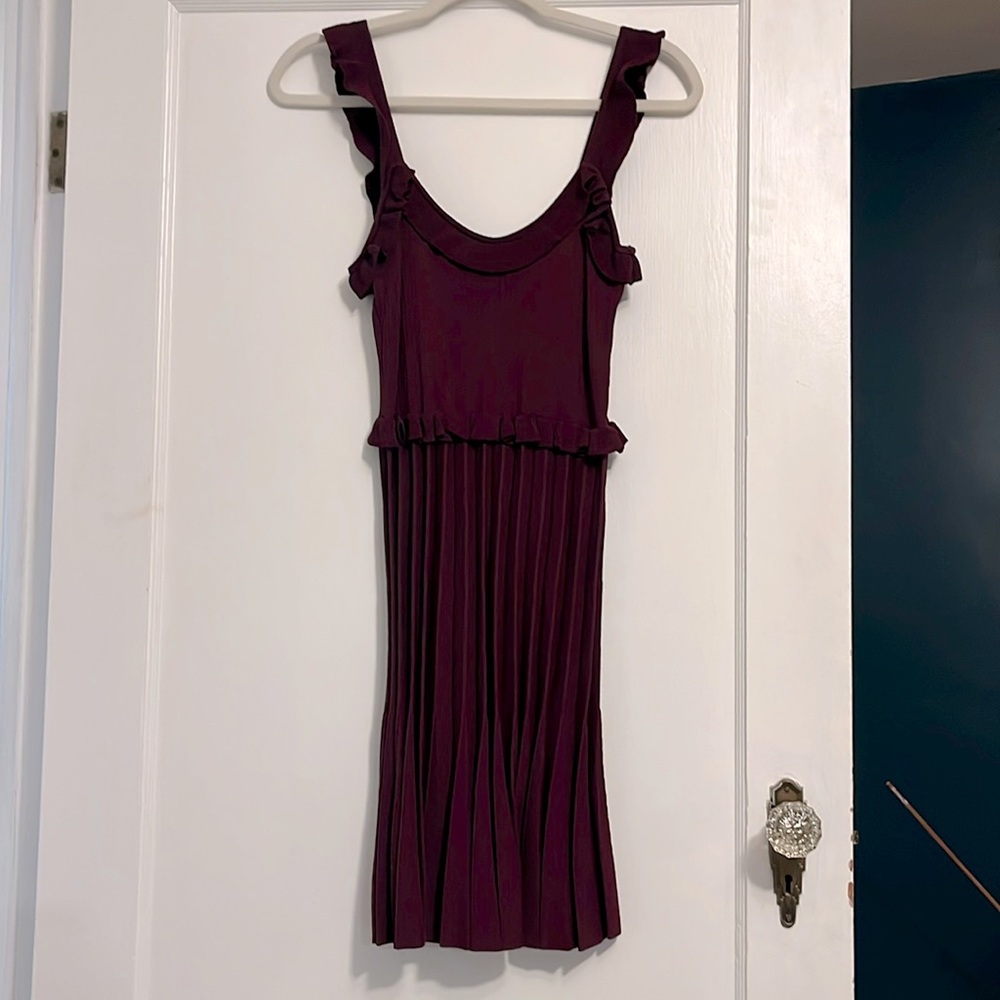Zara knit pleated dress